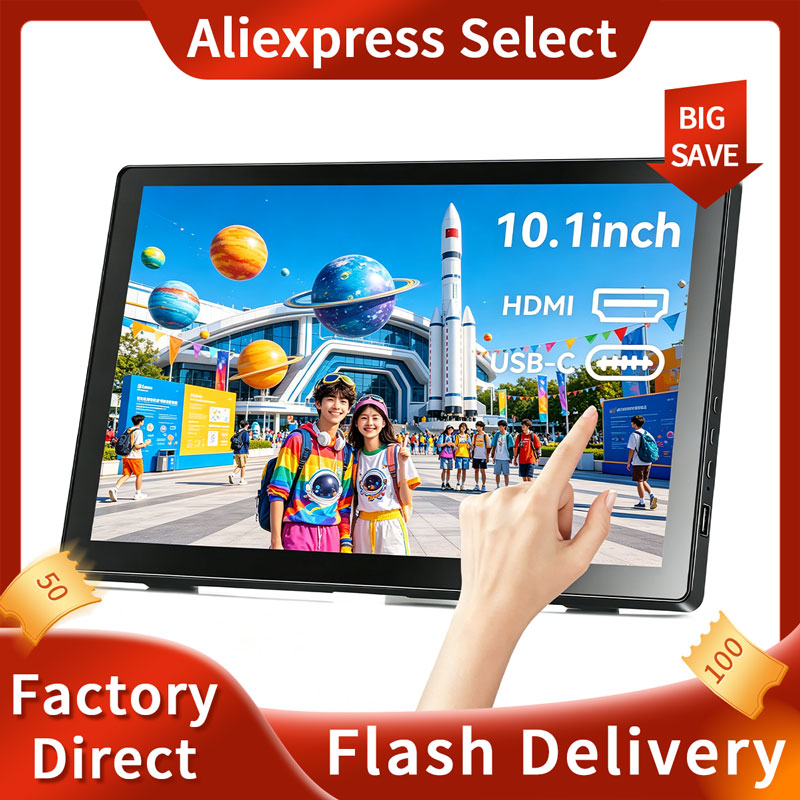 Gaming Console App - Small Touchscreen Monitor 10.1Inch IPS Touch