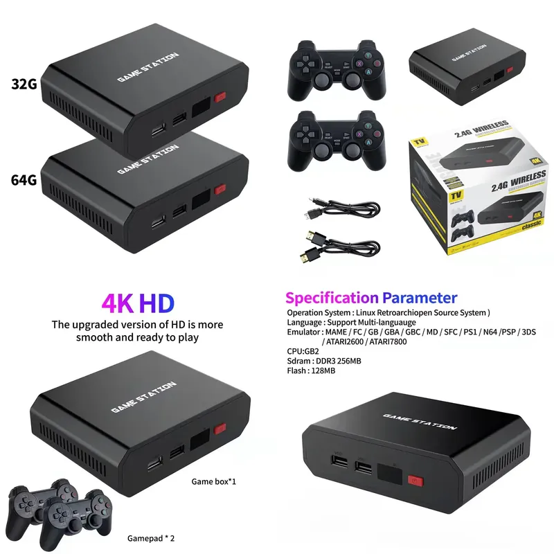 Gaming Console And Controller - M8plus HD Video Game Console Box