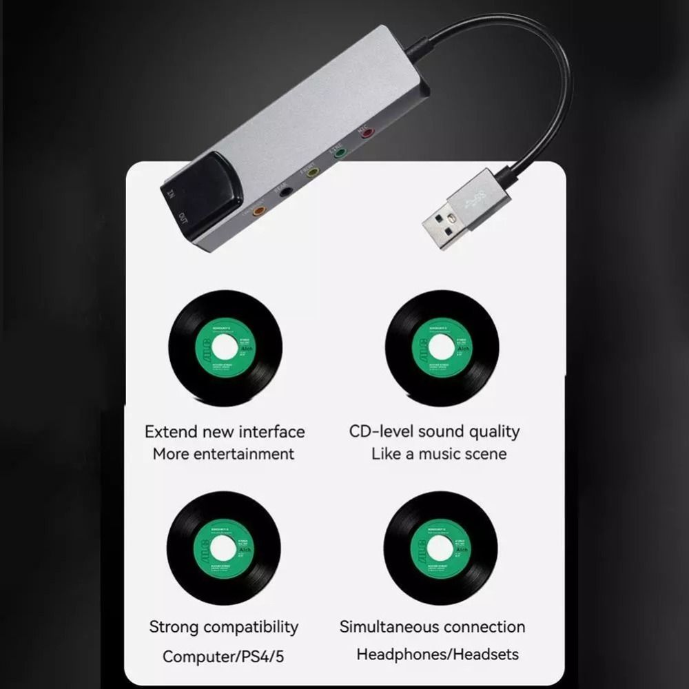 New USB Sound Card 7.1 5.1 Cha - Pc Gaming Handheld Console 评论和价格