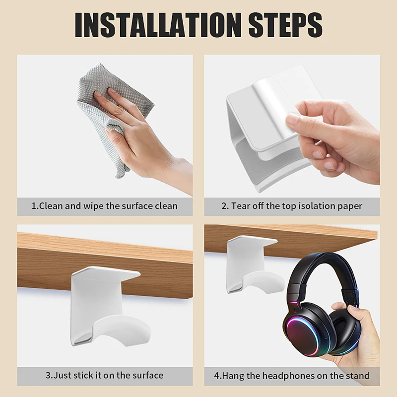 Universal Headphone Stand Adhe - Headset Gaming Console 评论和价格
