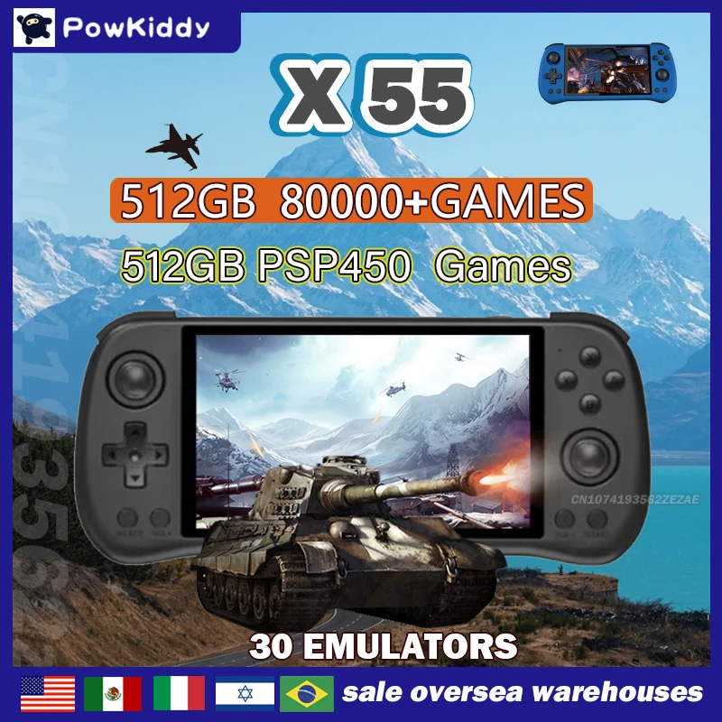 80000Games 512G POWKIDDY X55 5 - Gaming Console Sale 评论和价格