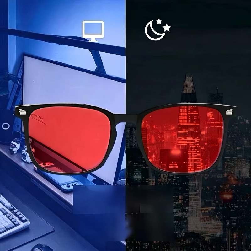 1pcs Red Lens Korean Polarized - Gaming Glasses Uv 评论和价格