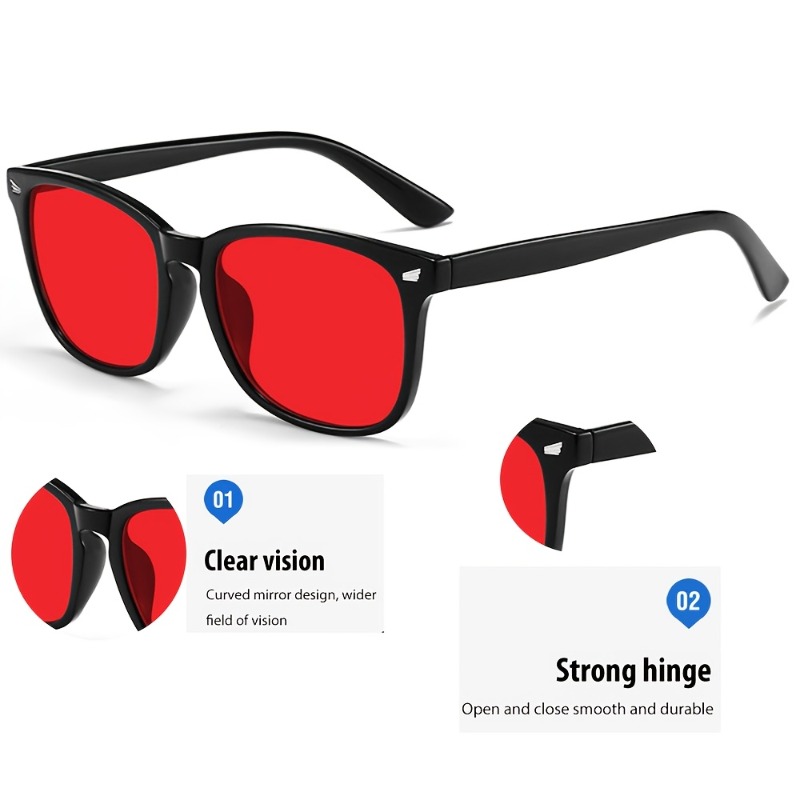 1pcs Red Lens Korean Polarized - Gaming Glasses Uv 评论和价格