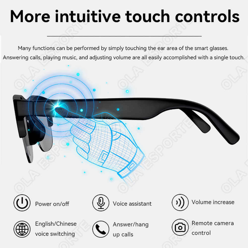 NEW Smart Glasses V5.3 Bluetoo - Headset Gaming Console 评论和价格