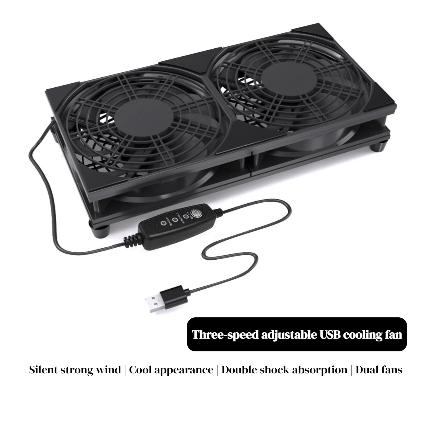 Dual USB Cooling Fan with 3-Sp - Gaming Console And Controller 评论和价格