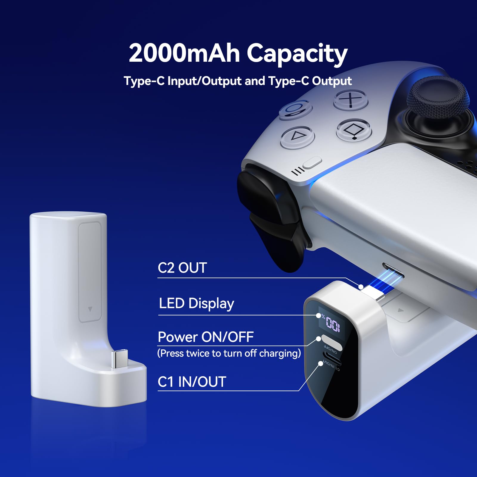 Charger for PS5 Controller, Ba - Sony Controller Dualsense Edge 评论和价格