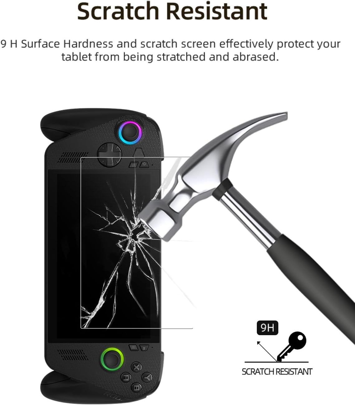 9H Tempered Glass Screen Prote - Gaming Console Asus Rog 评论和价格