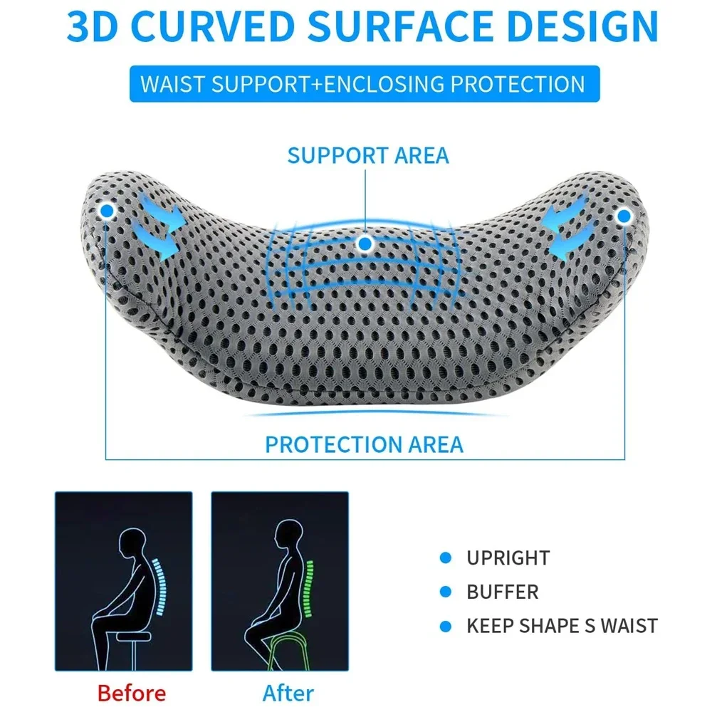 Memory Foam Lumbar Support Pil - Gaming Console Car 评论和价格