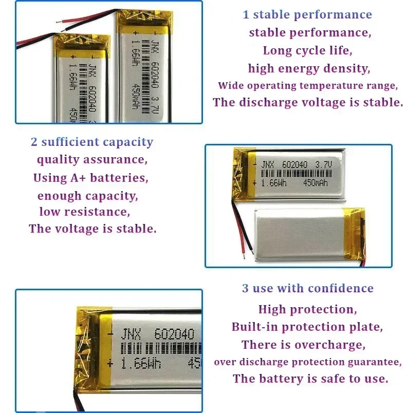 602040 Polymer Li Po Battery 3 - Gaming Console In Car 评论和价格